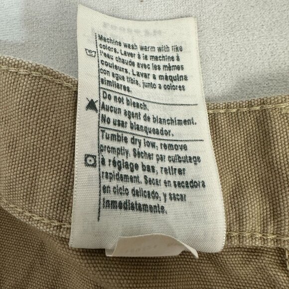 Carhartt Mens Loose Fit Canvas Carpenter Pants Khaki Utility Workwear Size 42X30 - Picture 8 of 12